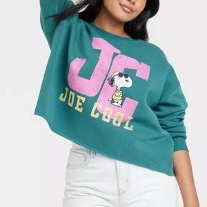NWT! Peanuts Joe Cool Snoopy plus size graphic sweatshirt- green